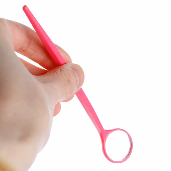 Strumenti per l'uso dello specchio in plastica per la pulizia dei denti dentali